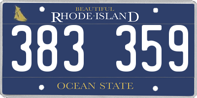 RI license plate 383359