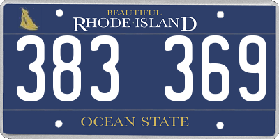 RI license plate 383369