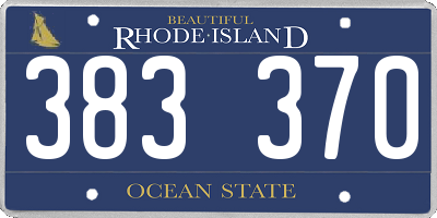RI license plate 383370