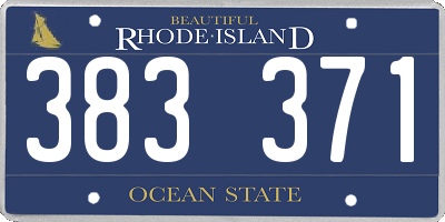 RI license plate 383371