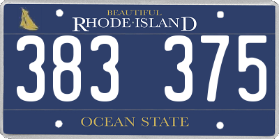 RI license plate 383375