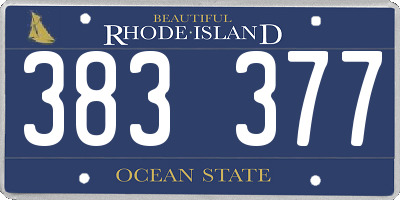 RI license plate 383377