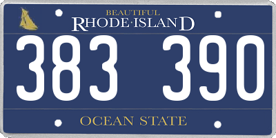 RI license plate 383390