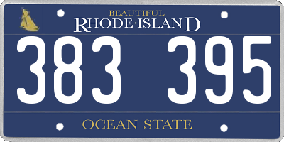 RI license plate 383395