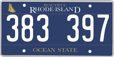 RI license plate 383397