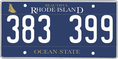 RI license plate 383399