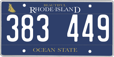 RI license plate 383449
