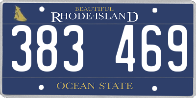 RI license plate 383469