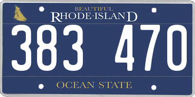 RI license plate 383470
