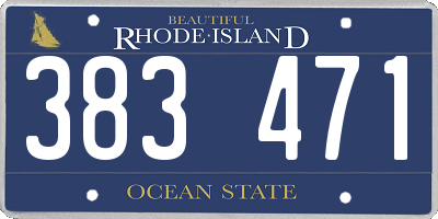 RI license plate 383471
