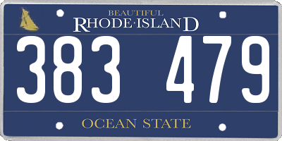 RI license plate 383479