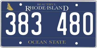 RI license plate 383480