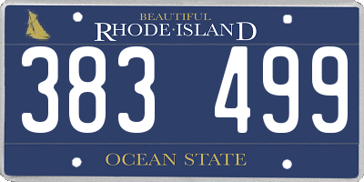 RI license plate 383499