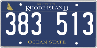 RI license plate 383513
