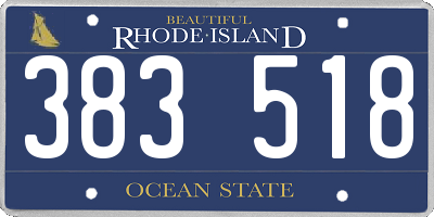 RI license plate 383518