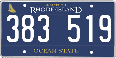 RI license plate 383519