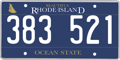 RI license plate 383521