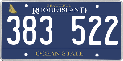 RI license plate 383522