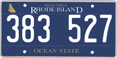 RI license plate 383527