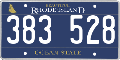 RI license plate 383528