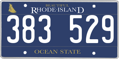 RI license plate 383529
