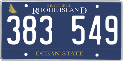 RI license plate 383549