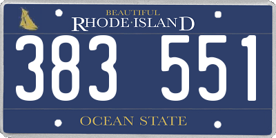 RI license plate 383551