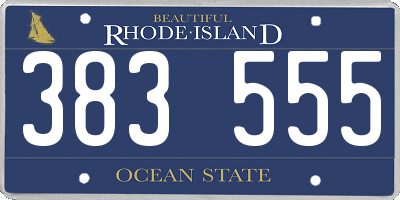 RI license plate 383555