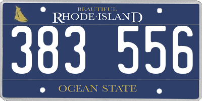 RI license plate 383556