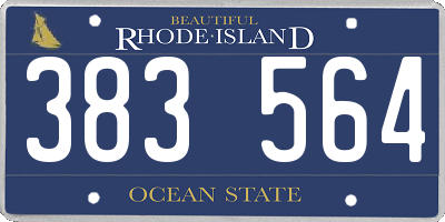 RI license plate 383564