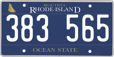 RI license plate 383565