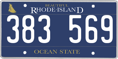 RI license plate 383569