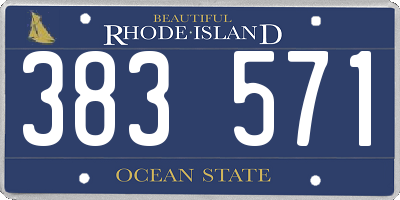 RI license plate 383571