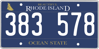 RI license plate 383578