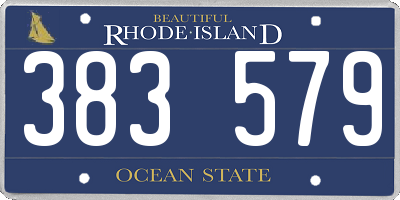 RI license plate 383579