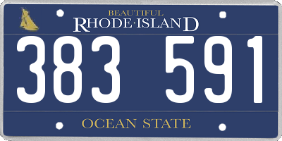 RI license plate 383591