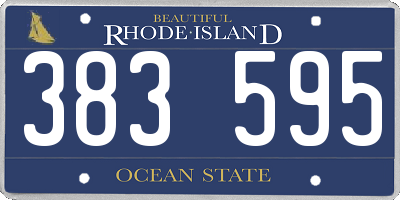 RI license plate 383595