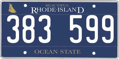 RI license plate 383599