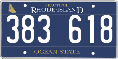 RI license plate 383618