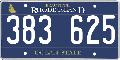 RI license plate 383625