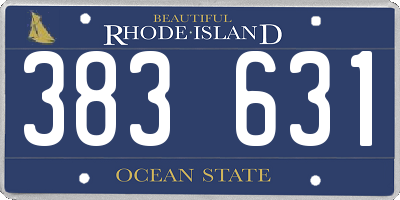 RI license plate 383631