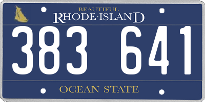 RI license plate 383641