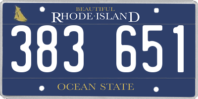 RI license plate 383651