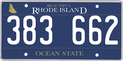 RI license plate 383662