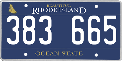 RI license plate 383665