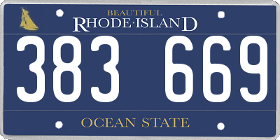 RI license plate 383669