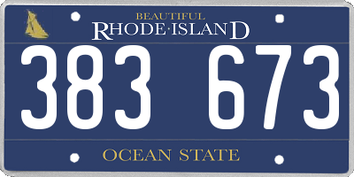 RI license plate 383673
