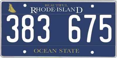RI license plate 383675
