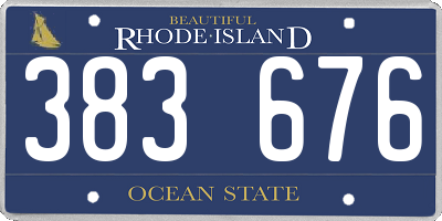 RI license plate 383676
