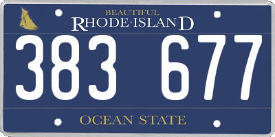 RI license plate 383677